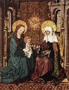 Master of the Housebook Virgin and Child with St Anne oil painting artist